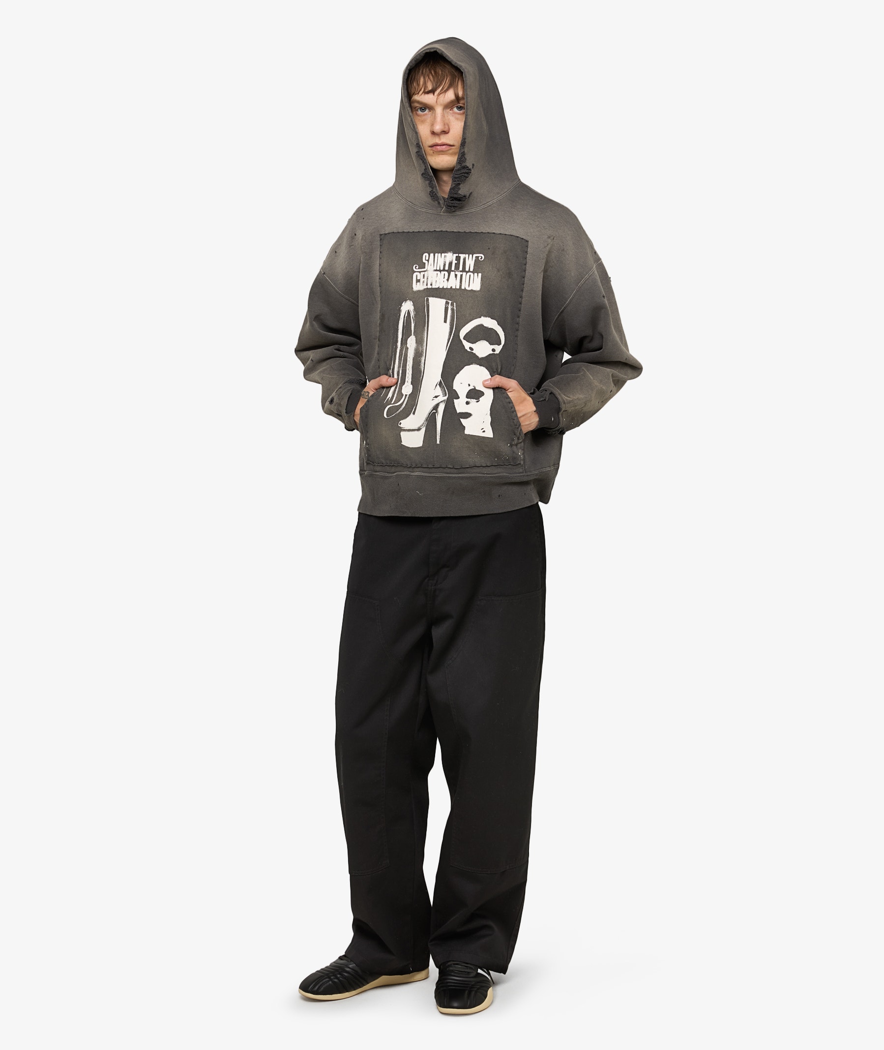 SAINT Mxxxxxx Love Among Hoodie | Charcoal | SVD USA