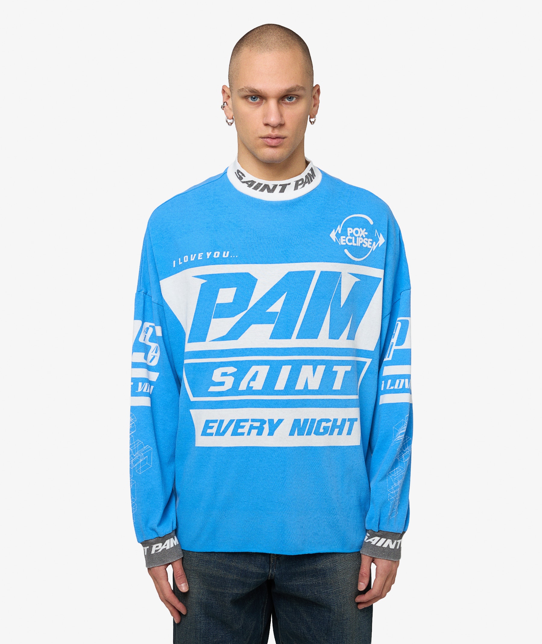 SAINT Mxxxxxx Pam Long Sleeve T-Shirt | Light Blue | SVD USA