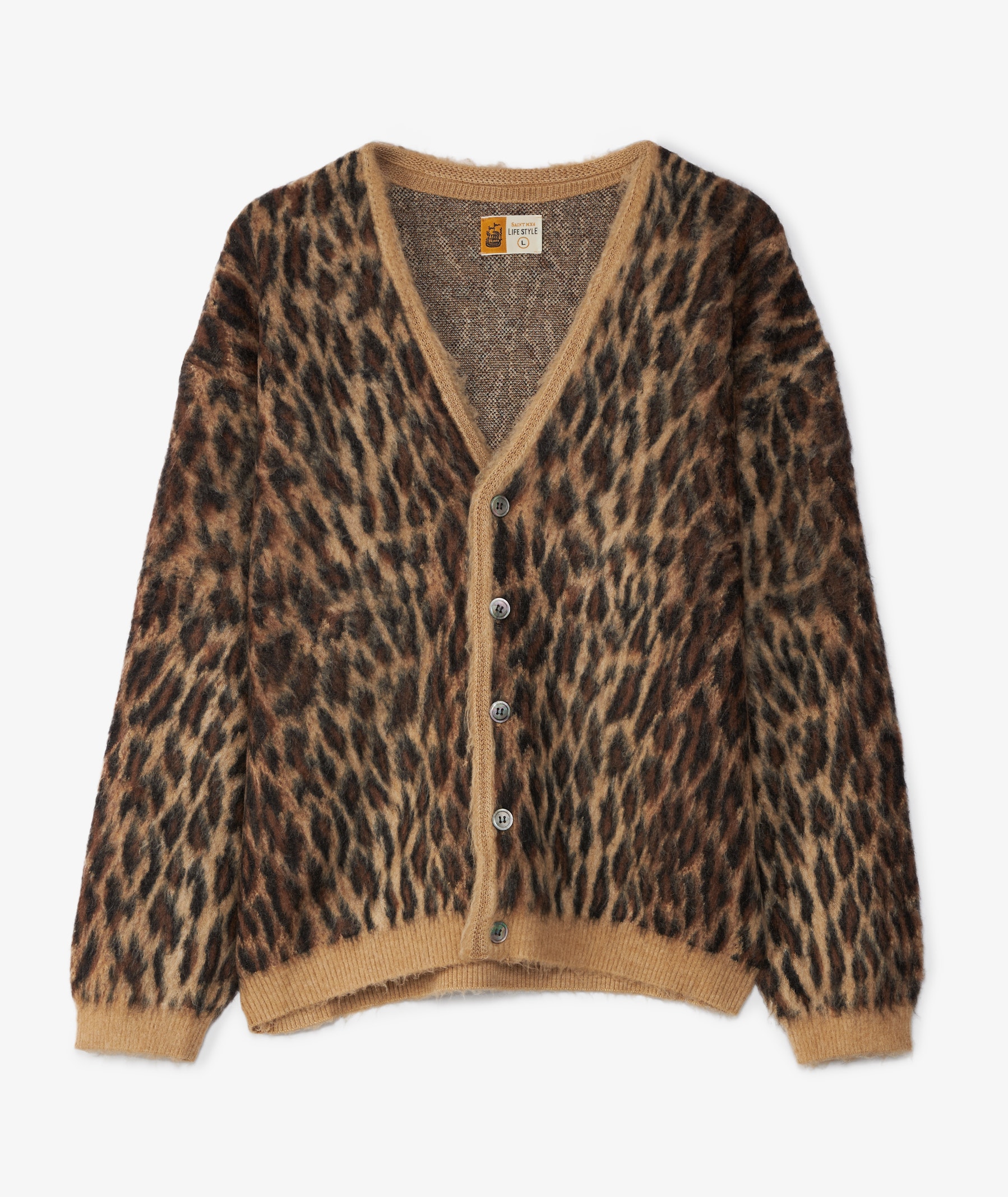 SAINT Mxxxxxx Mohair Cardigan in Brown | SVD USA