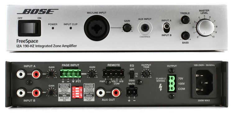 Bose Professional IZA 190-HZ 90-watt 1-channel Integrated Zone