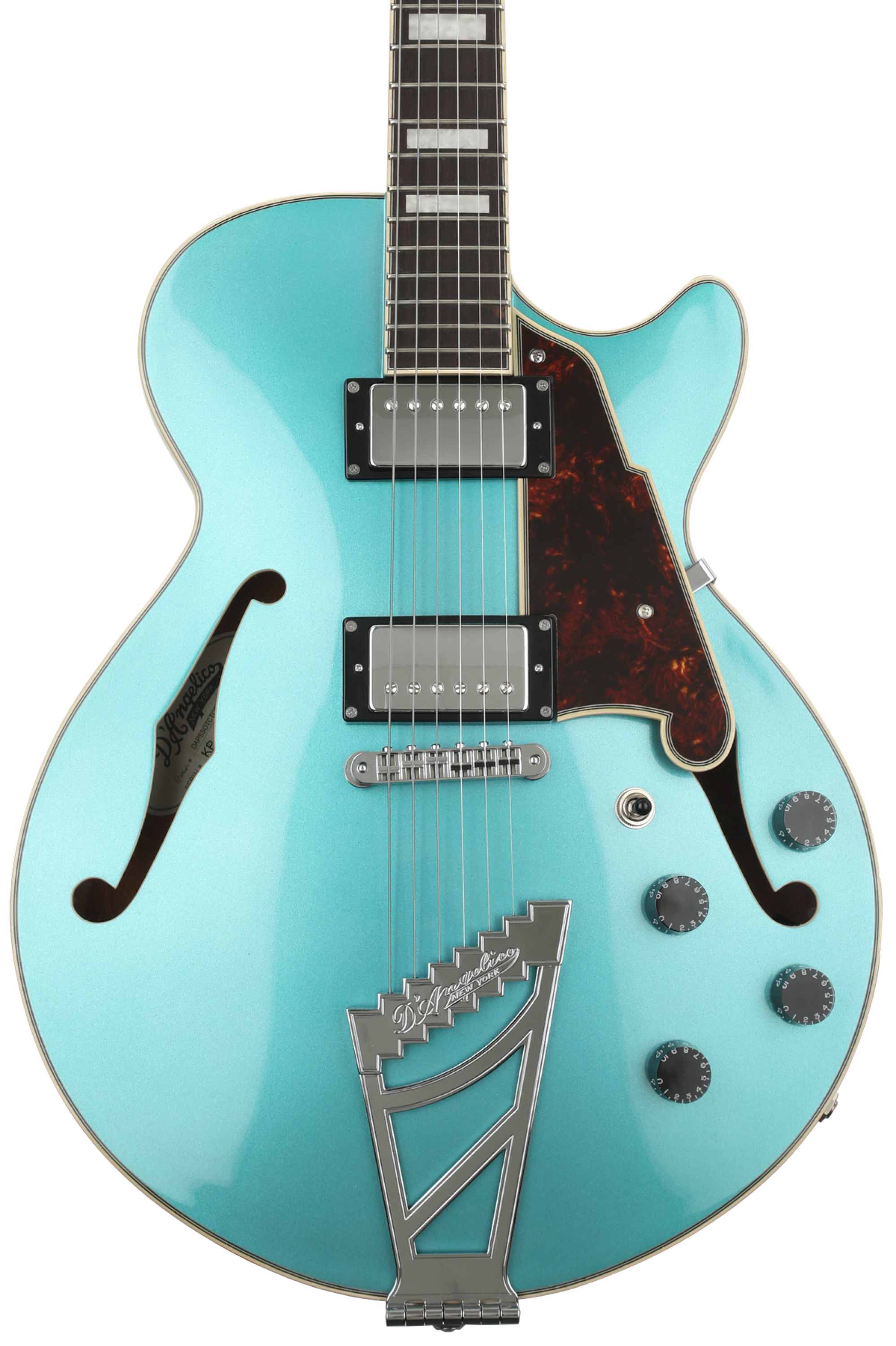 D'Angelico Premier SS - Ocean Turquoise with Stairstep Trapeze