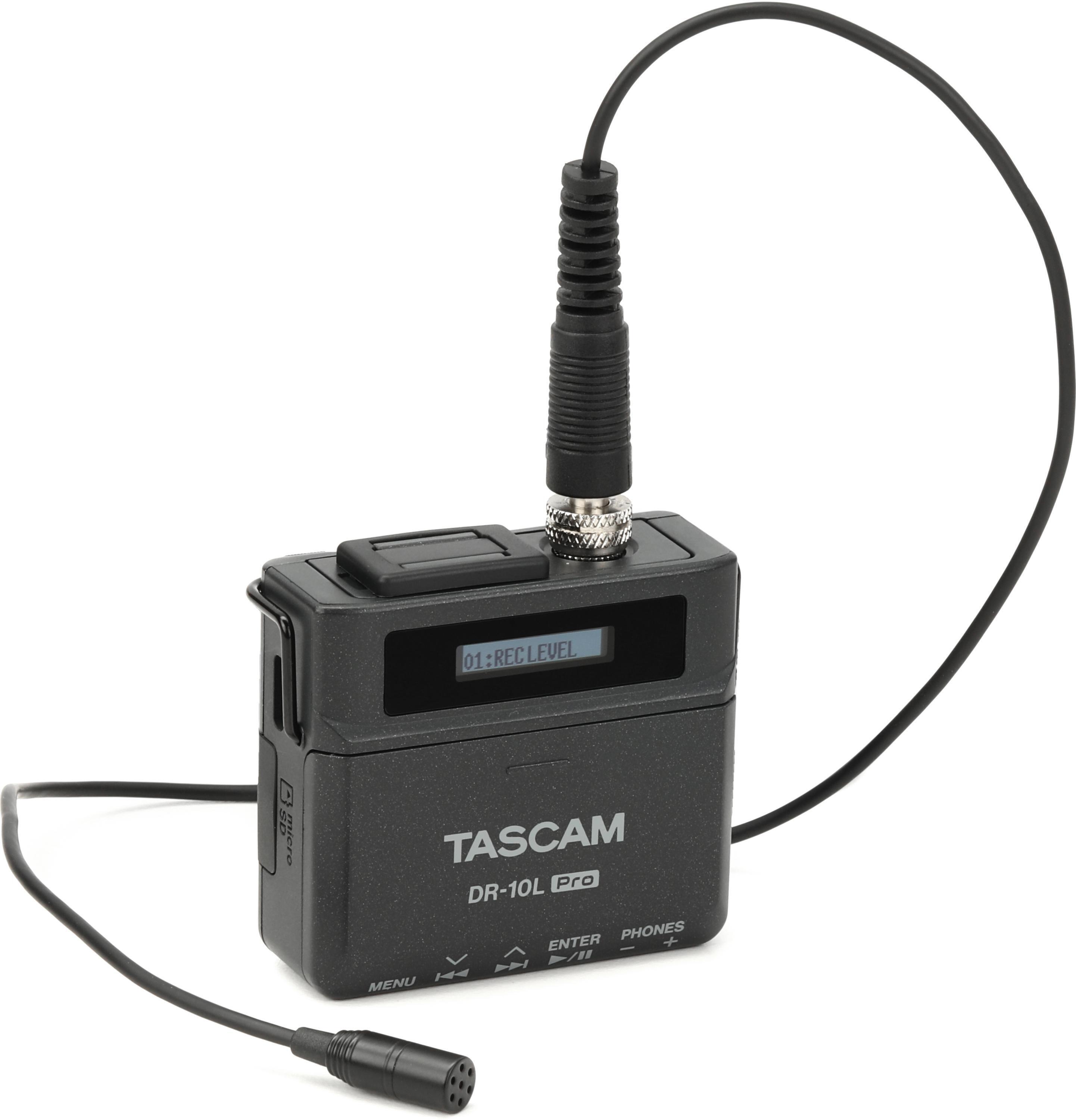 TASCAM DR-10L Pro Field Recorder and Lavalier Microphone | Sweetwater