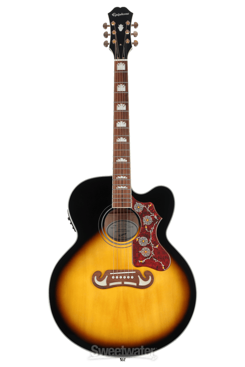 Epiphone J-200EC Studio Acoustic-Electric Guitar - Vintage