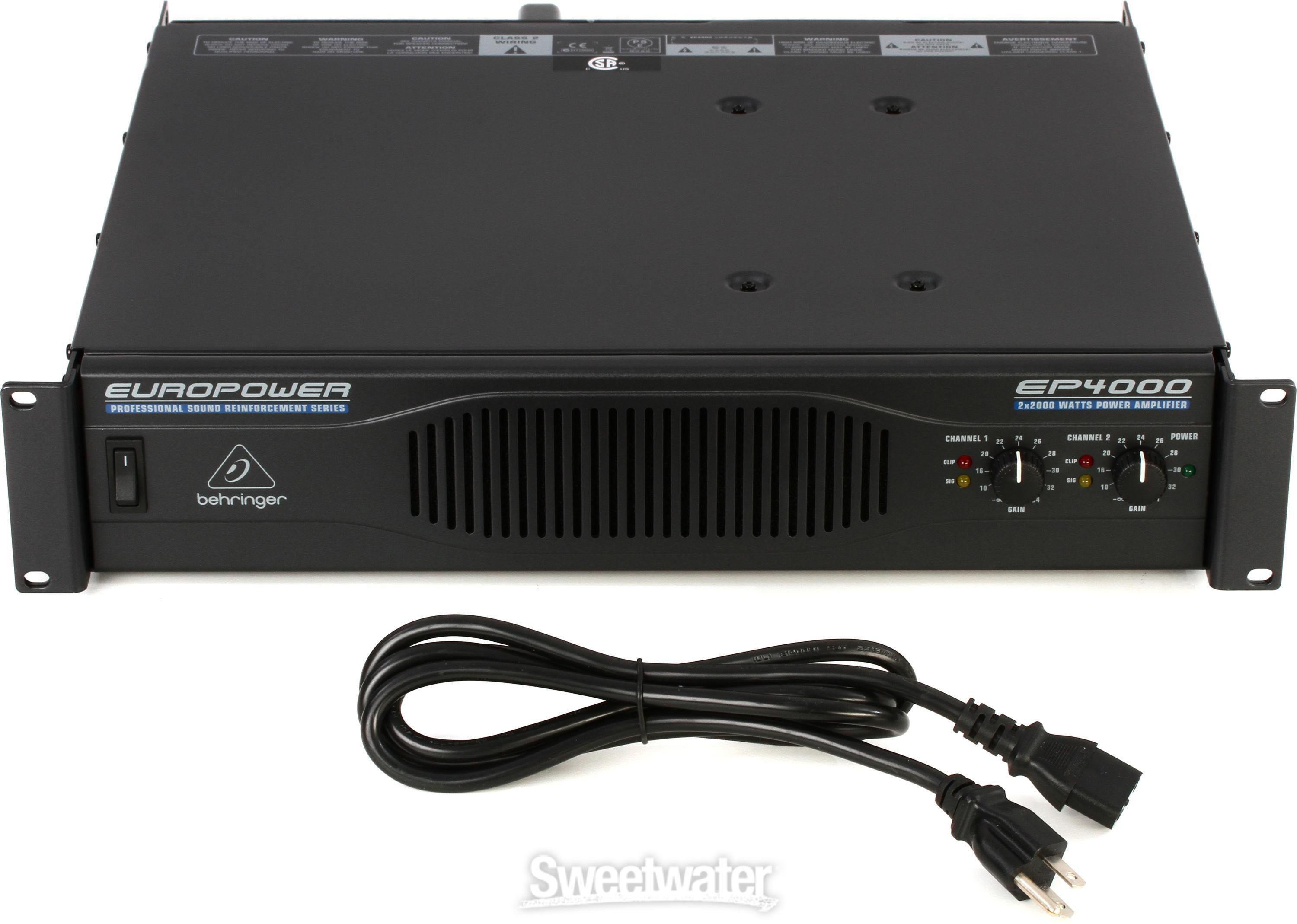 Behringer EP4000 2,000-watt 2-channel Power Amplifier | Sweetwater