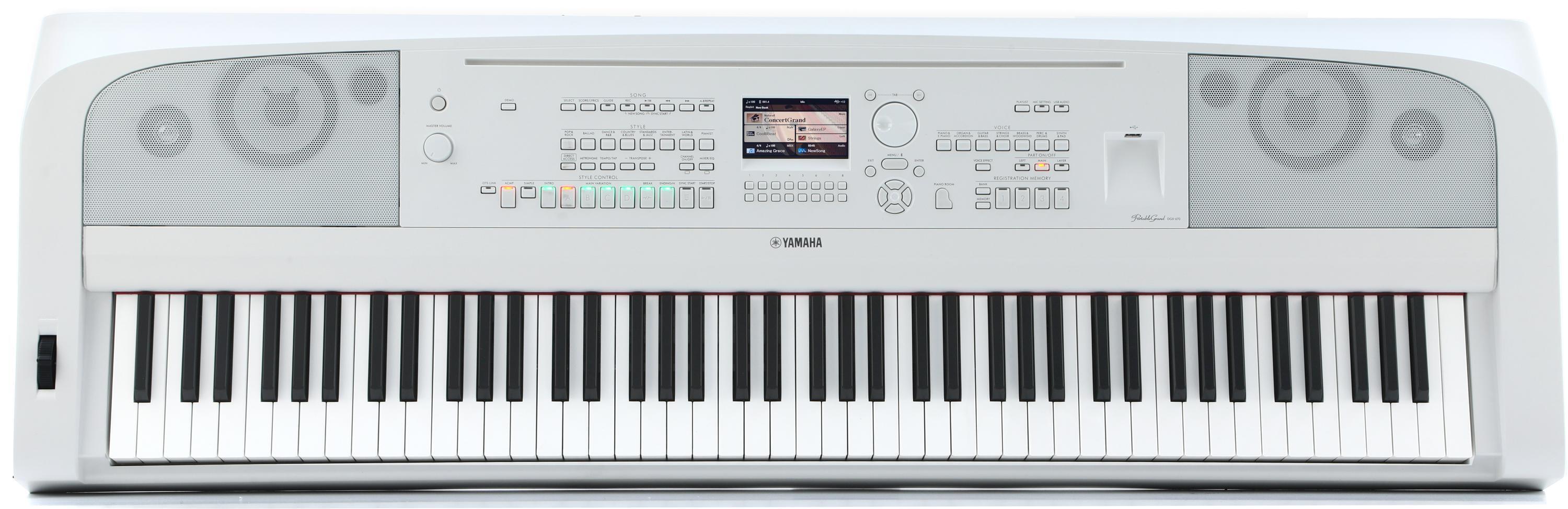 Yamaha DGX670WH 88-key Arranger Piano - White | Sweetwater