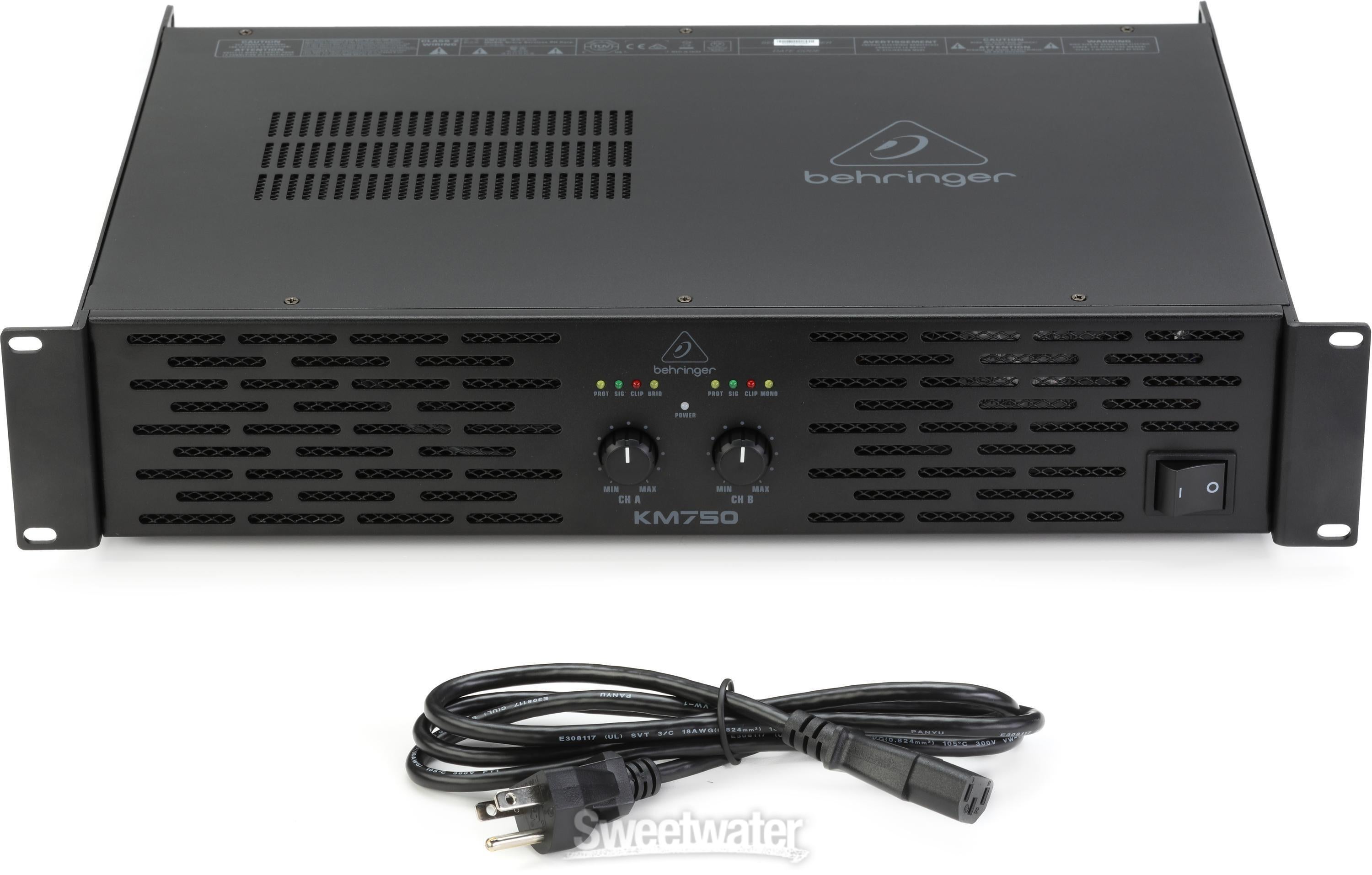 Behringer KM750 400-watt 2-channel Power Amplifier | Sweetwater