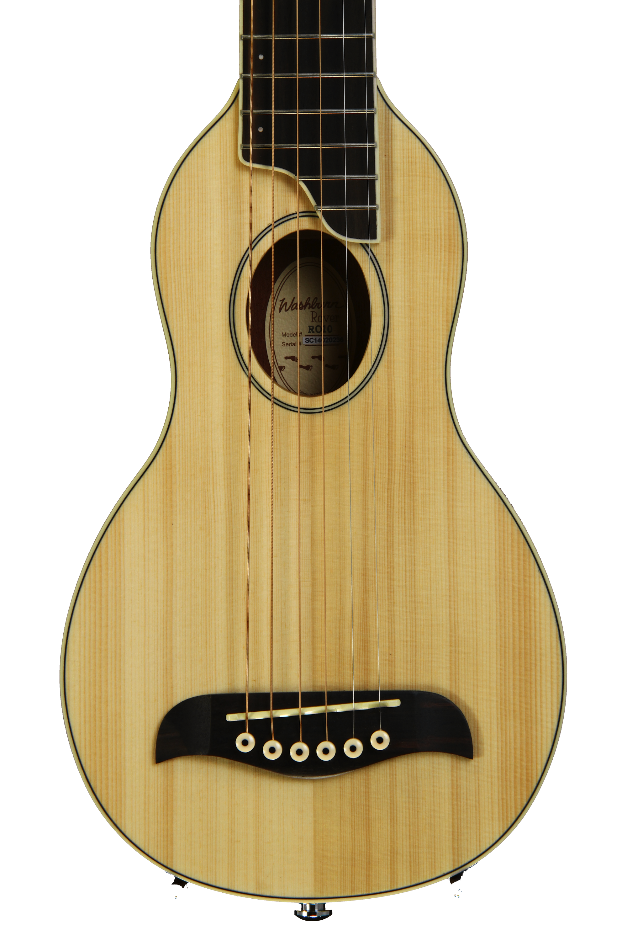 Washburn RO10 Rover Travel Guitar - Natural | Sweetwater