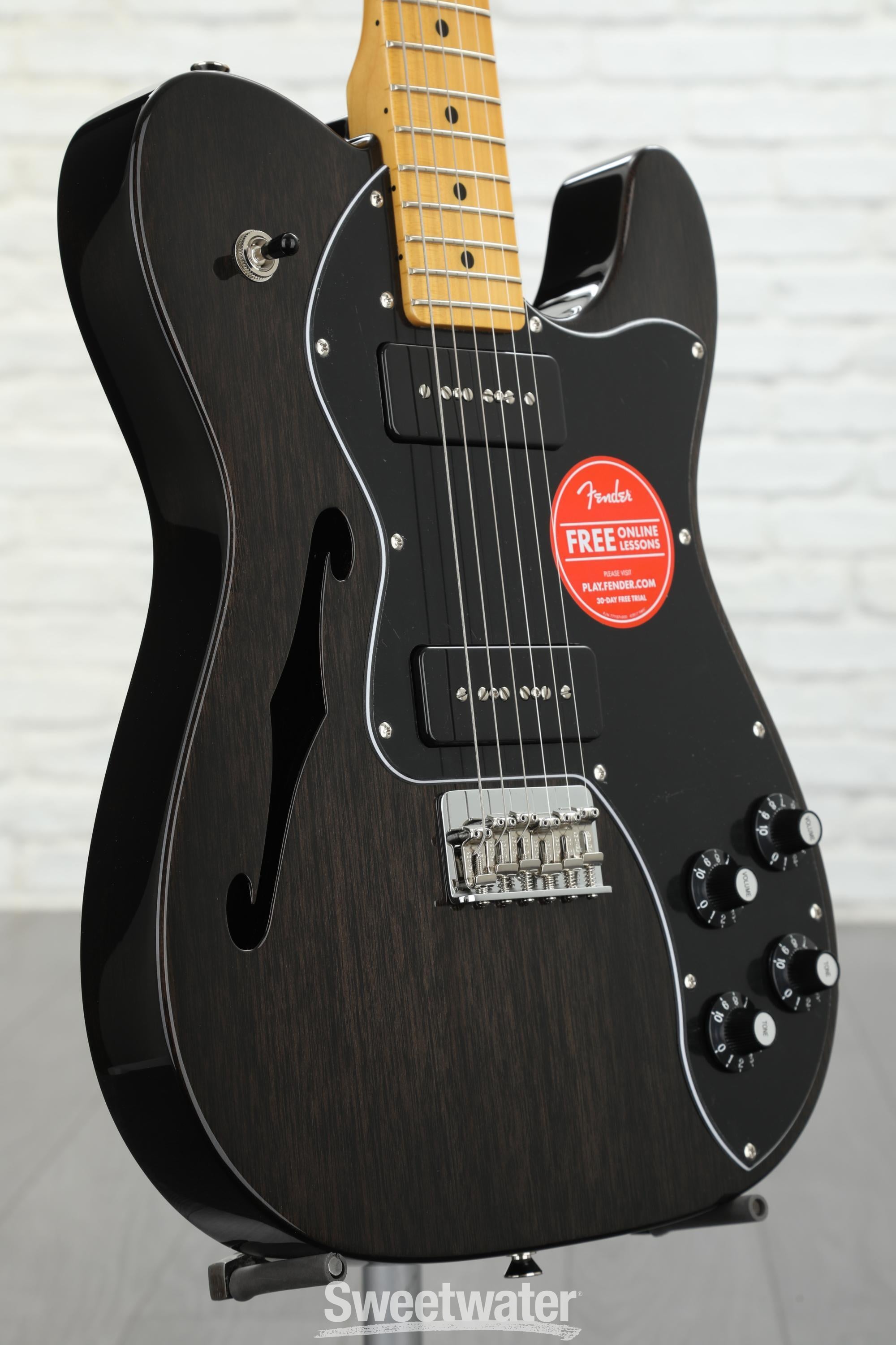 Fender Modern Player Telecaster Thinline Deluxe - Black