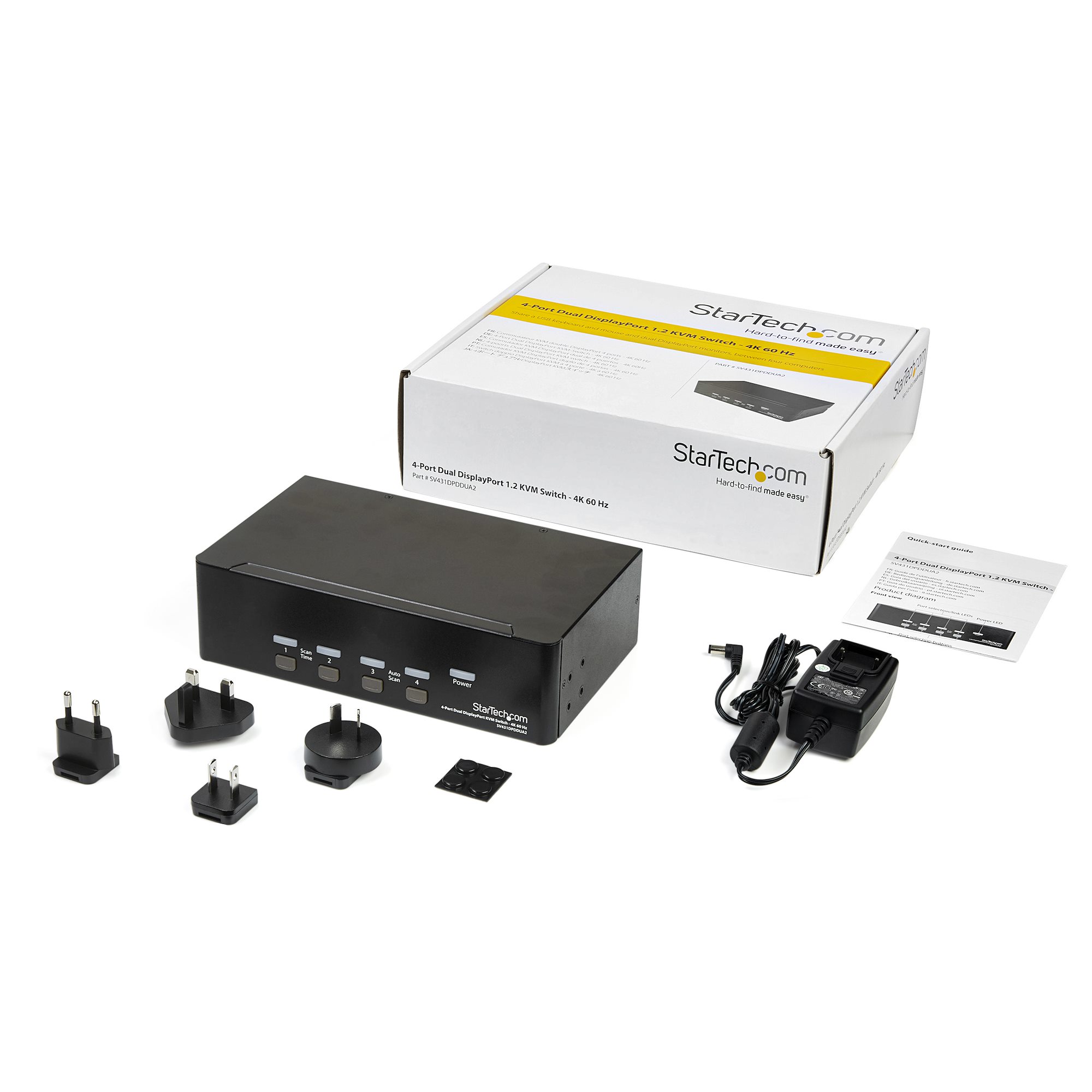 4-Port Dual DisplayPort KVM Switch - 4K 60Hz - TAA