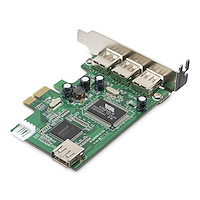 USB 2.0 4ポート増設PCI Expresカード ロープロファイル対応