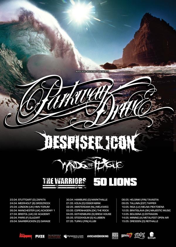 Parkway Drive's “European Tour 2010” with Despised Icon, Winds of