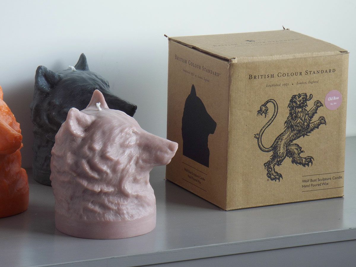 北欧テイストのアニマルキャンドル（ロウソク）・オレンジ｜British