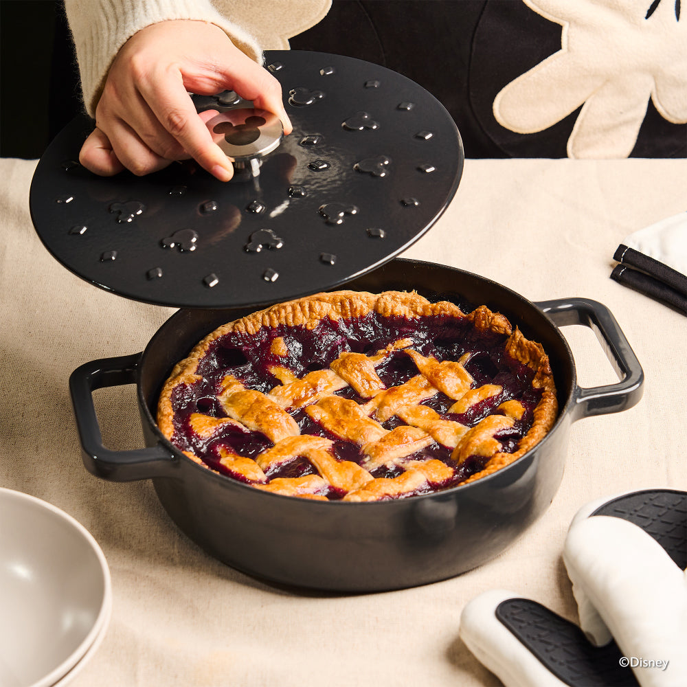 24cm Enamel Cast Iron Shallow Casserole キャストアイアン