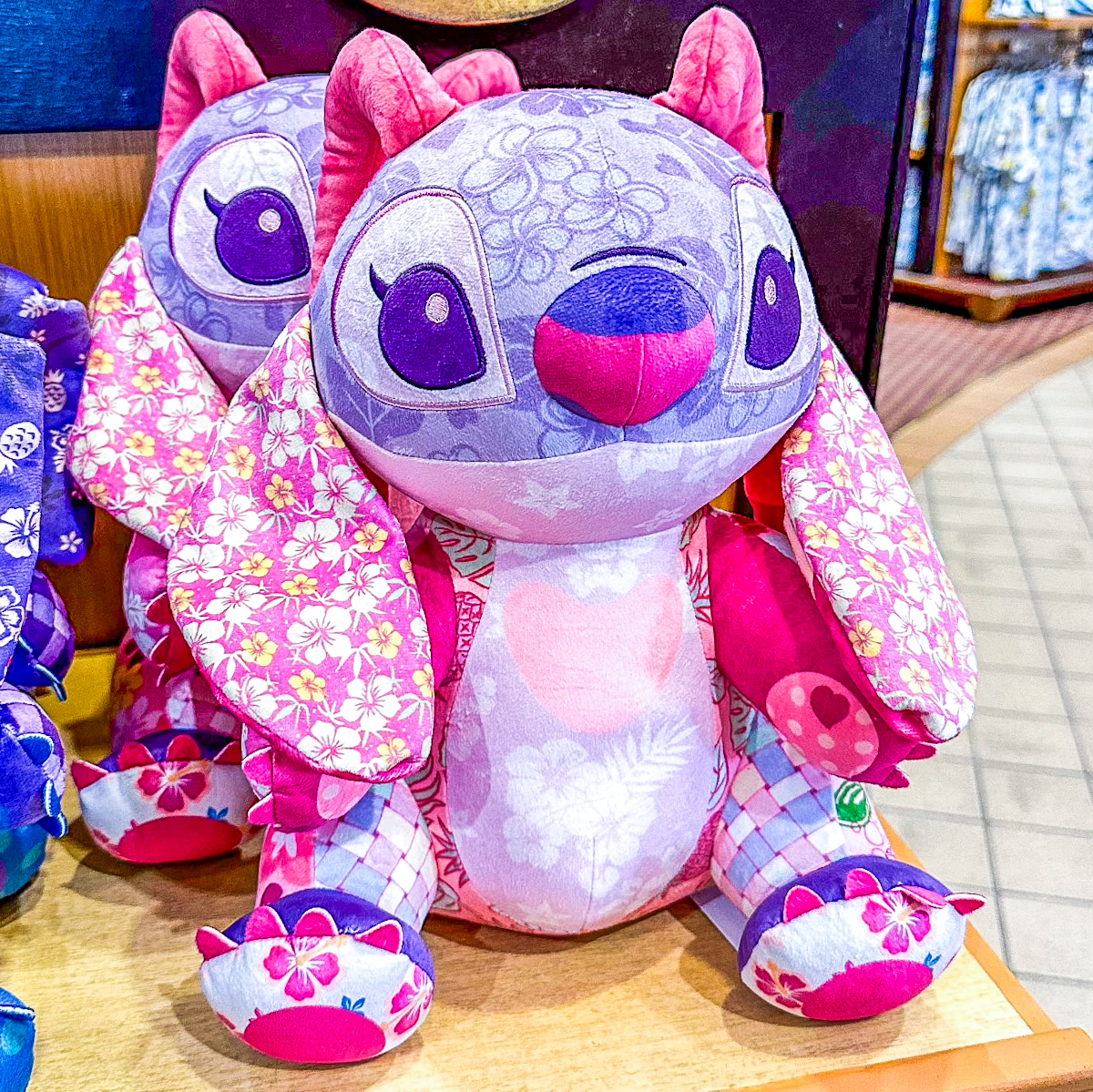 和風デザイン！東京ディズニーランド スティッチ＆エンジェルぬいぐるみ -