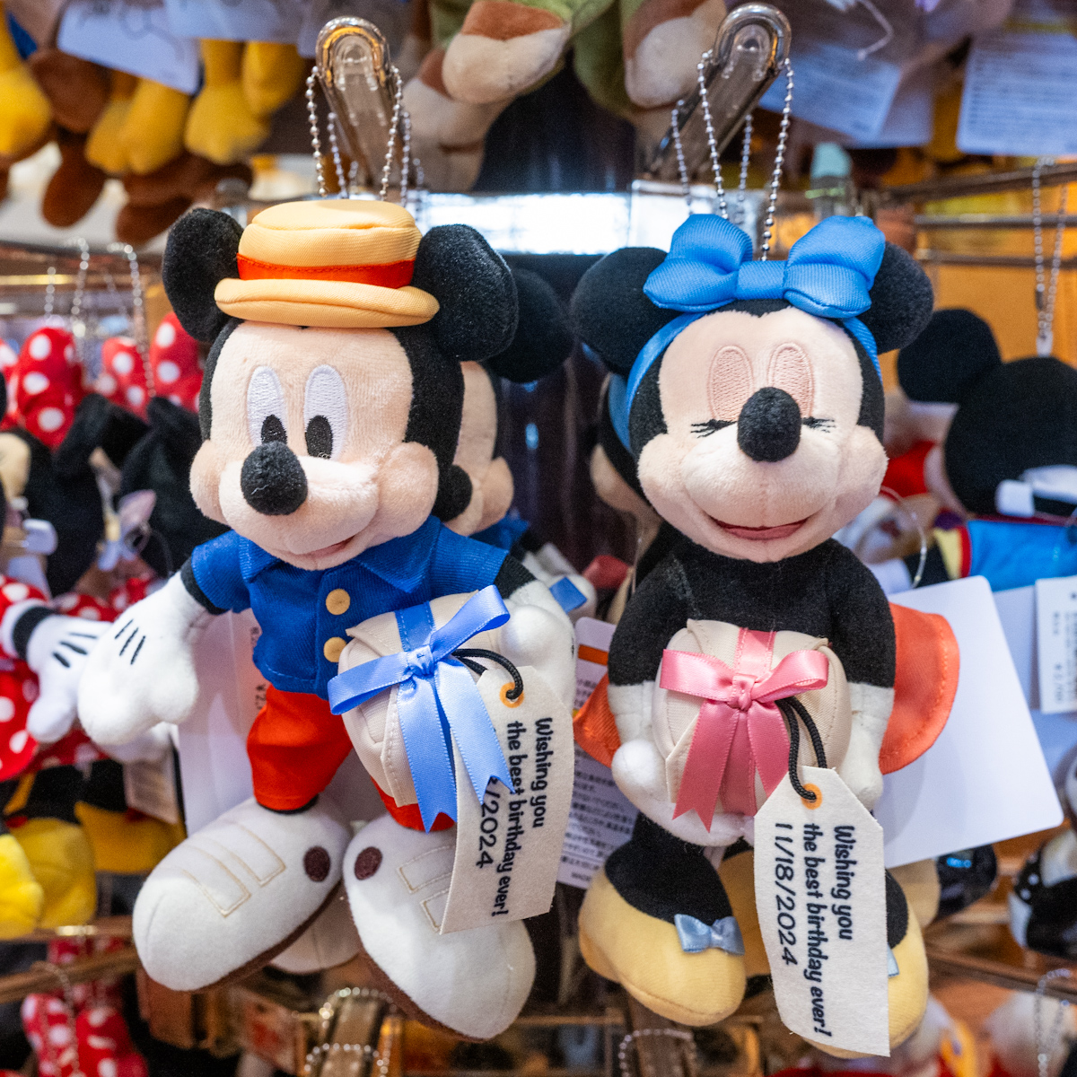 ダッフィー、シェリーメイ、ミッキー、ミニーぬいぐるみ ディズニー