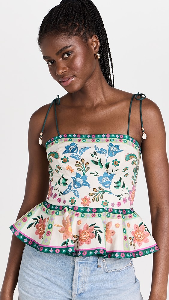 Zimmermann Ginger Scallop Peplum Top | Shopbop