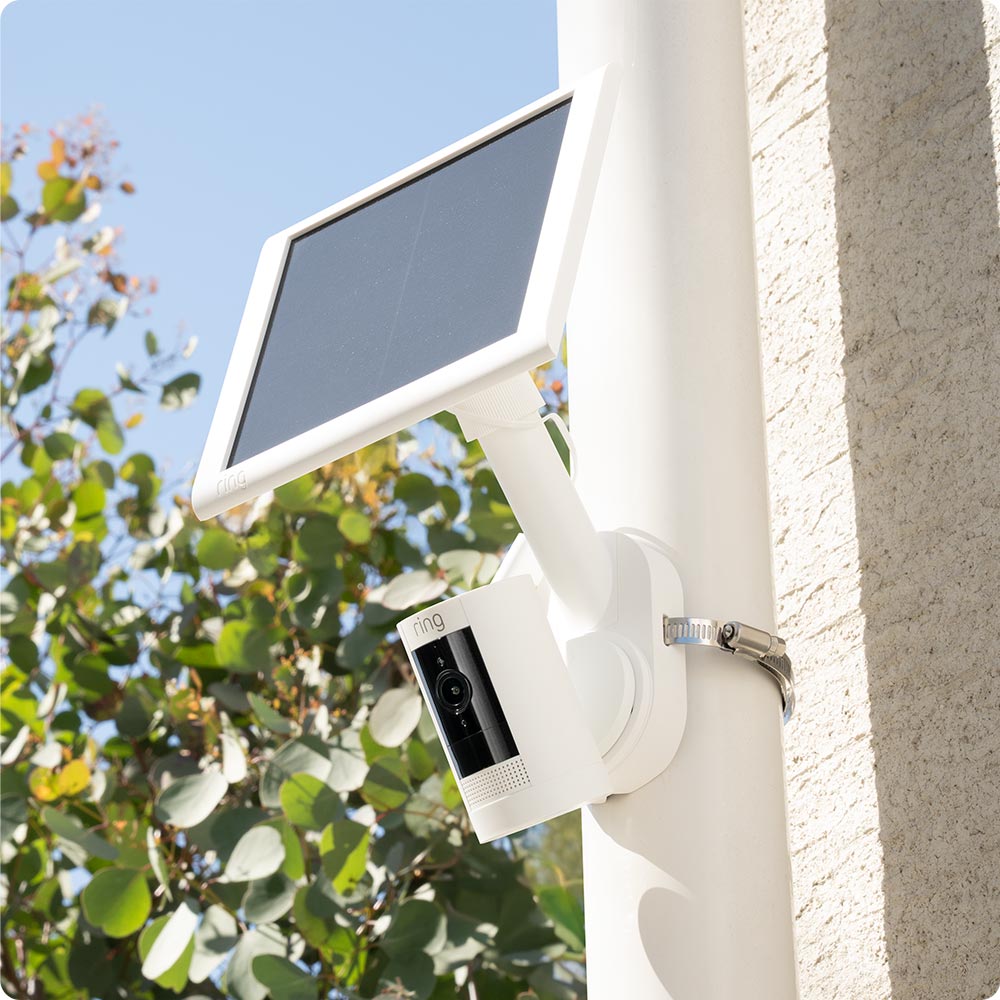 Ring Stick Up Cam Battery ホワイト - 屋内外用充電式カメラで外出先