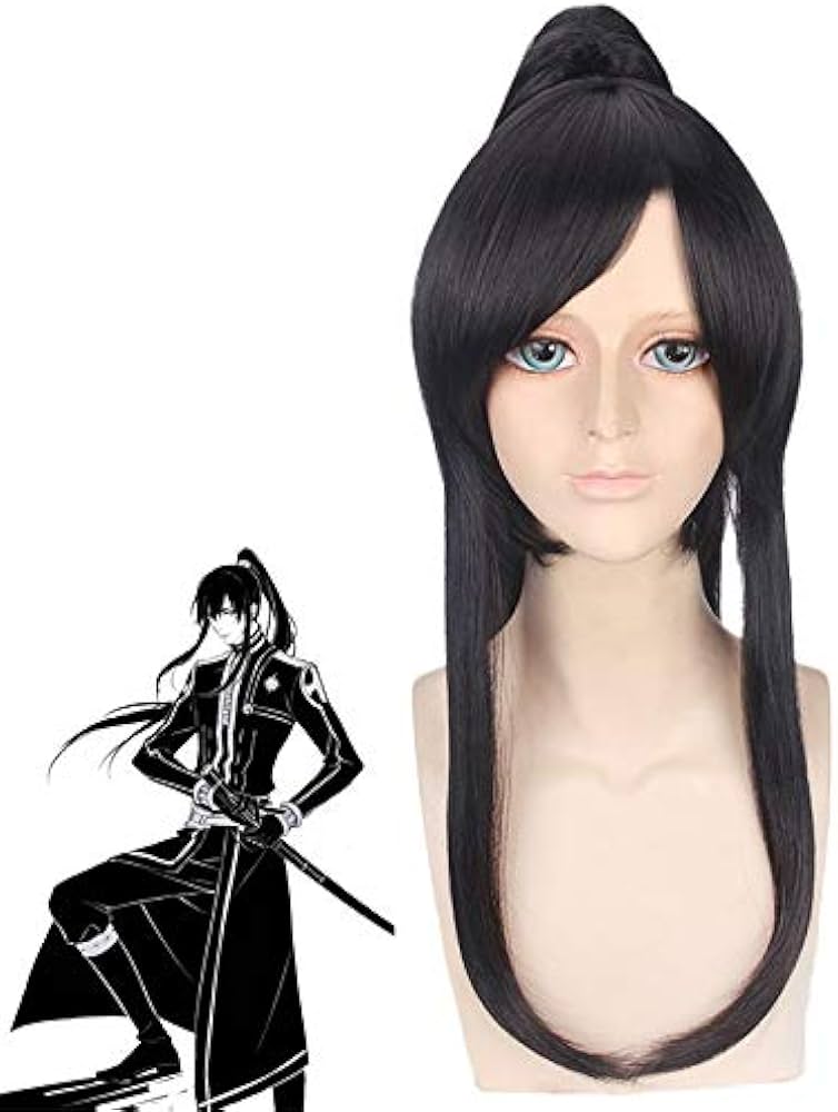Amazon.co.jp: D.Gray-man神田ユウブラックロングポニーテールウィッグ