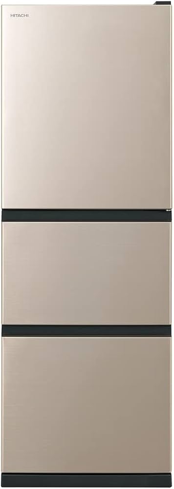 Amazon | 日立 冷蔵庫 幅54cm 265L ライトゴールド R-27SV N 3ドア 右