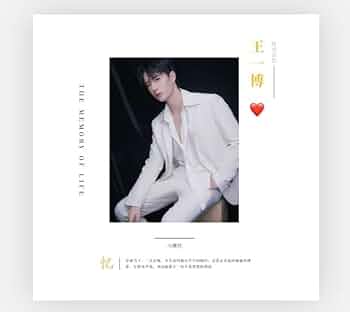 Amazon.co.jp: 陳情令王一博ワン・イーボー微博ウェイボー語录写真集PB