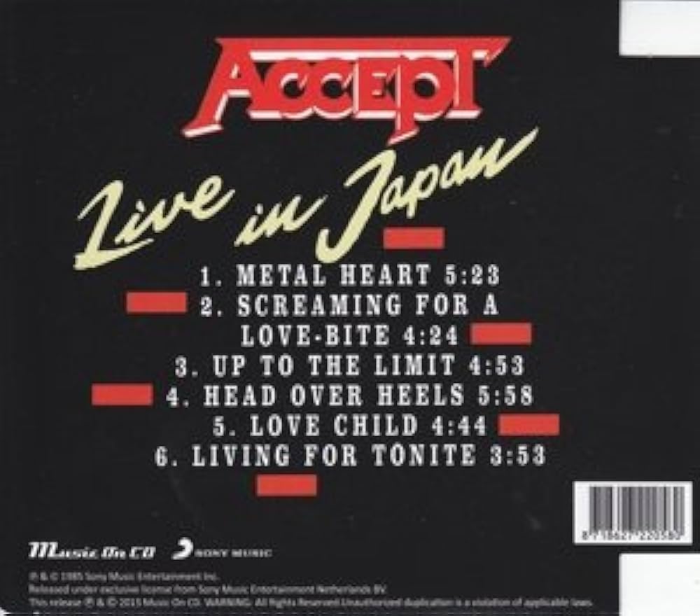 ACCEPT - Live in Japan - Amazon.com Music