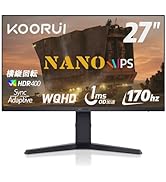 Amazon.co.jp: KOORUI 27インチ ゲーミングモニター WQHD 2560×1440/VA