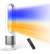 Amazon | 【冷暖兼用・羽根なし】扇風機 タワーファン セラミック