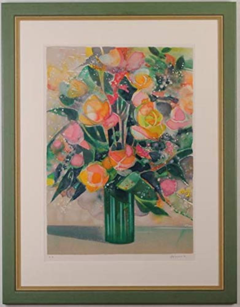 カミーユ • イレール リトルグラフ 花 フラワー 水彩画 絵画 額縁 額装