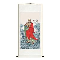 Amazon｜掛け軸 開運画掛軸 達磨大師 禅宗 【掛軸 複製】仏壇 仏具