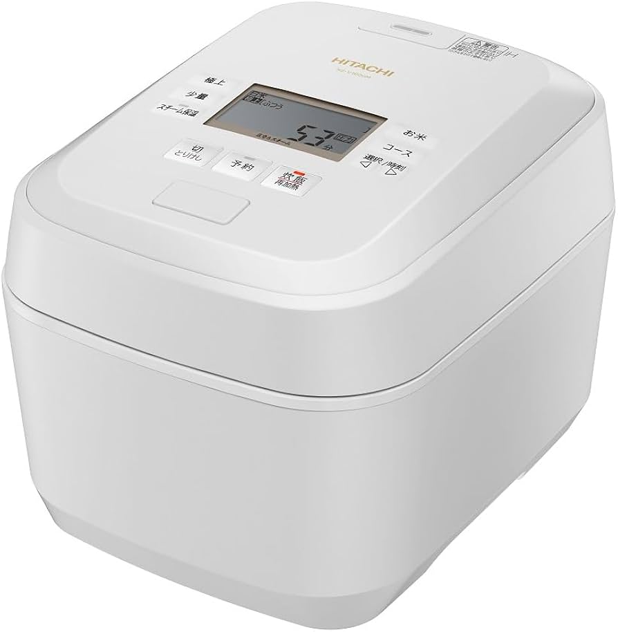 Amazon | 日立 炊飯器 5.5合 圧力&スチームIH 蒸気カット RZ-V100GM W
