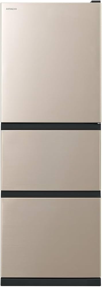 Amazon | 冷蔵庫 3ドア 幅54cm 265L 右開き ライトゴールド 日立 R