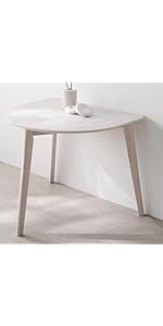 Amazon｜RASIK ダイニングテーブル 変形 単品 ホワイト 食卓