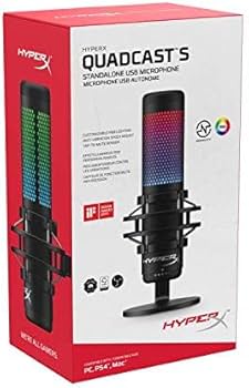 Amazon.com: HyperX QuadCast S – RGB USB Condenser Microphone for