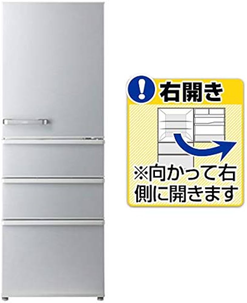 Amazon.co.jp: アクア 355L 4ドア冷蔵庫（ミスティシルバー）【右開き