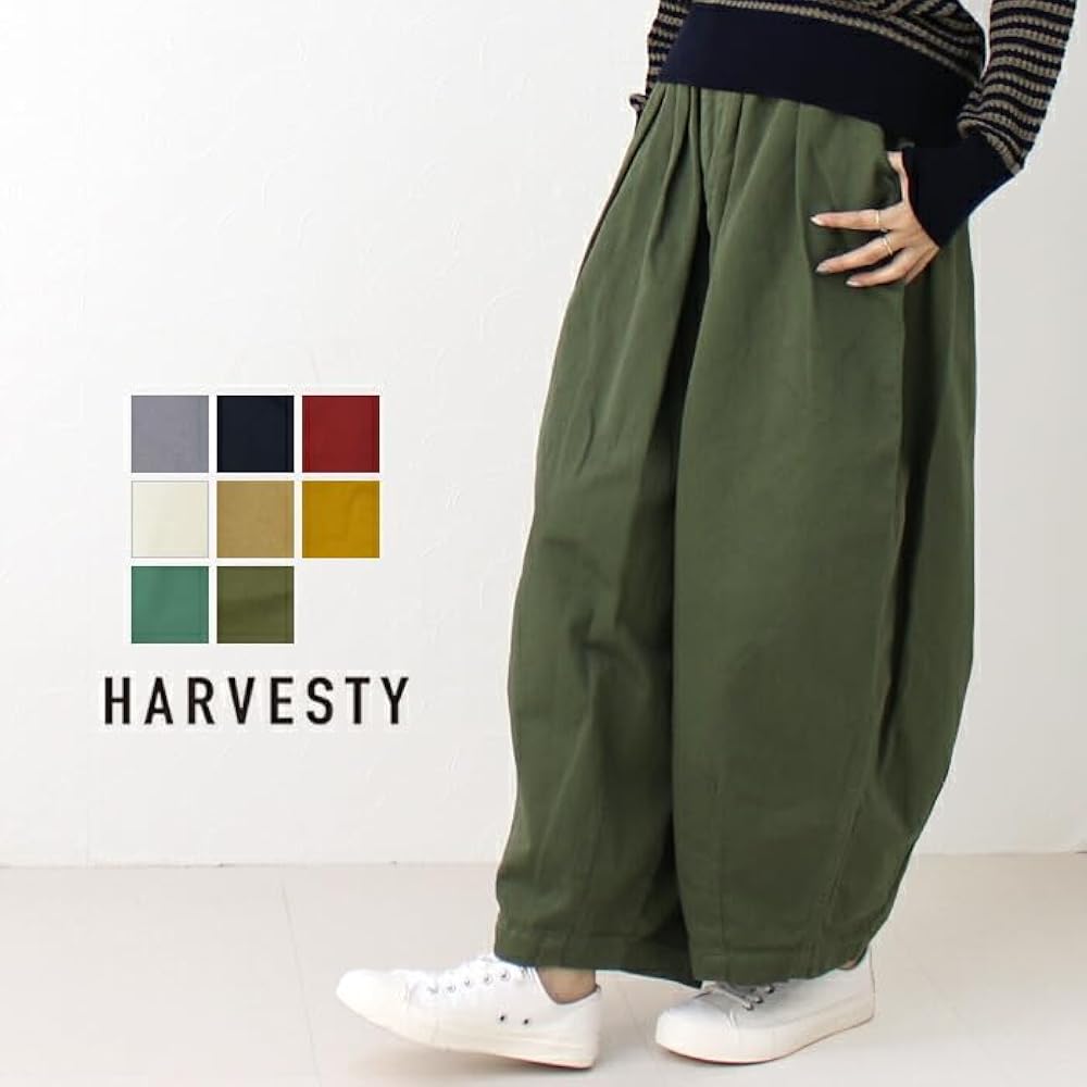 Amazon | [ハーベスティ] サーカスパンツ A11709 ワイドパンツ チノ