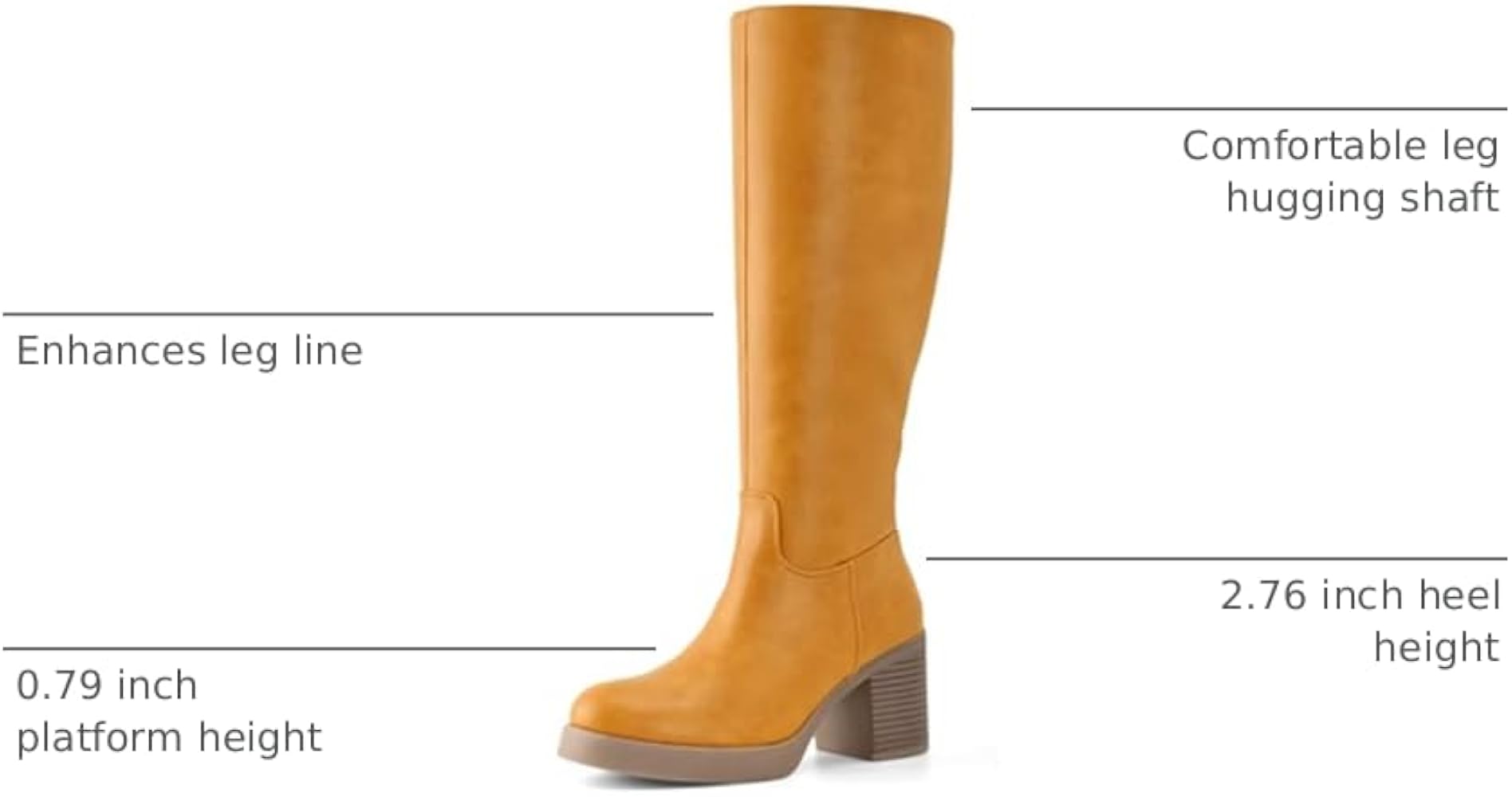 Amazon.com | Shoe'N Tale Platform Knee High Boots for Women Block