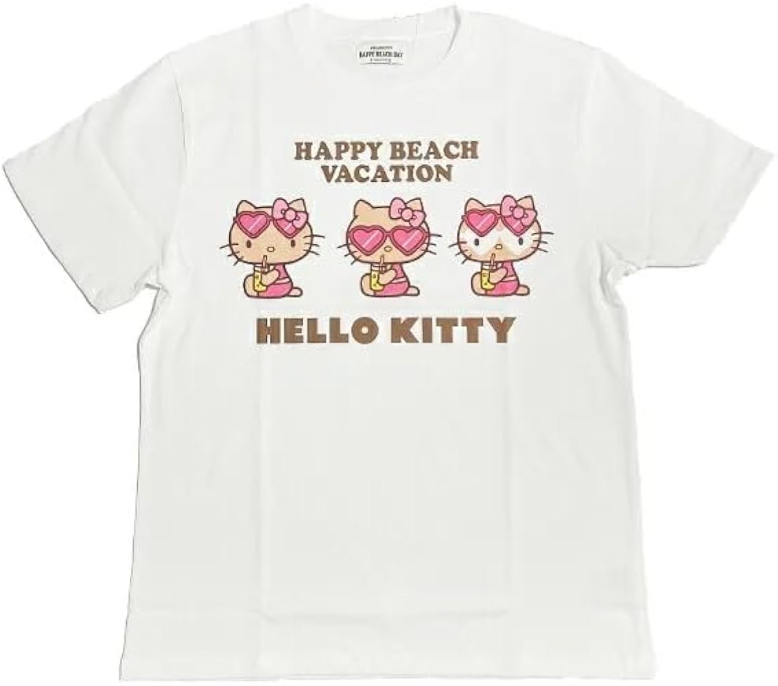 Amazon | [エムズトレード] 日焼けキティ KITTY JUICE Tシャツ S