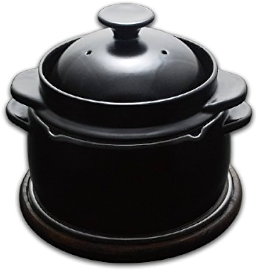 Amazon | 黒樂 かまどご飯釜（大) 1合から4合炊き用 | 黒樂 | ご飯鍋