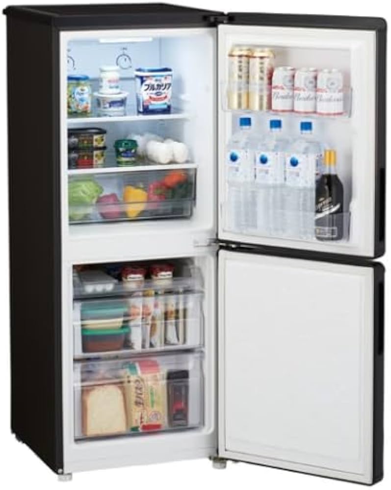 Amazon | 冷蔵庫 一人暮らし ブラック 2ドア 150リットル 右開き 大