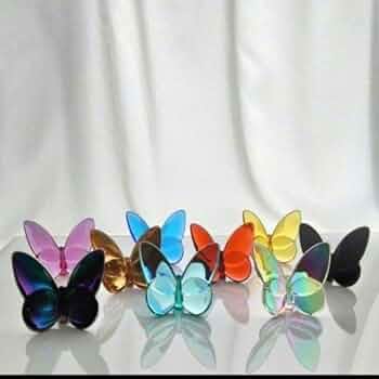 Amazon.co.jp: バカラ ラッキー バタフライ パピヨン 蝶 動物 置物