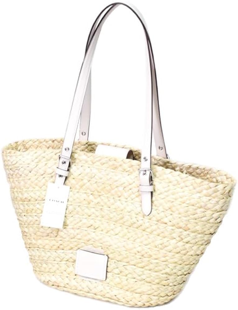 Amazon | [コーチ] バッグ ストロー スムースレザー かごバッグ ロゴ