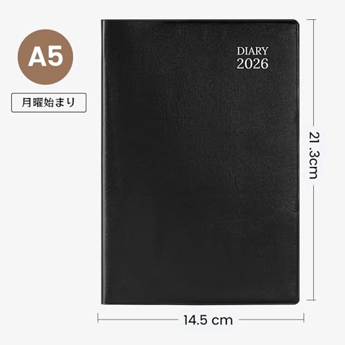 Journaltastic - 手帳 2026年 スケジュール帳 A5 ウィークリー デスク