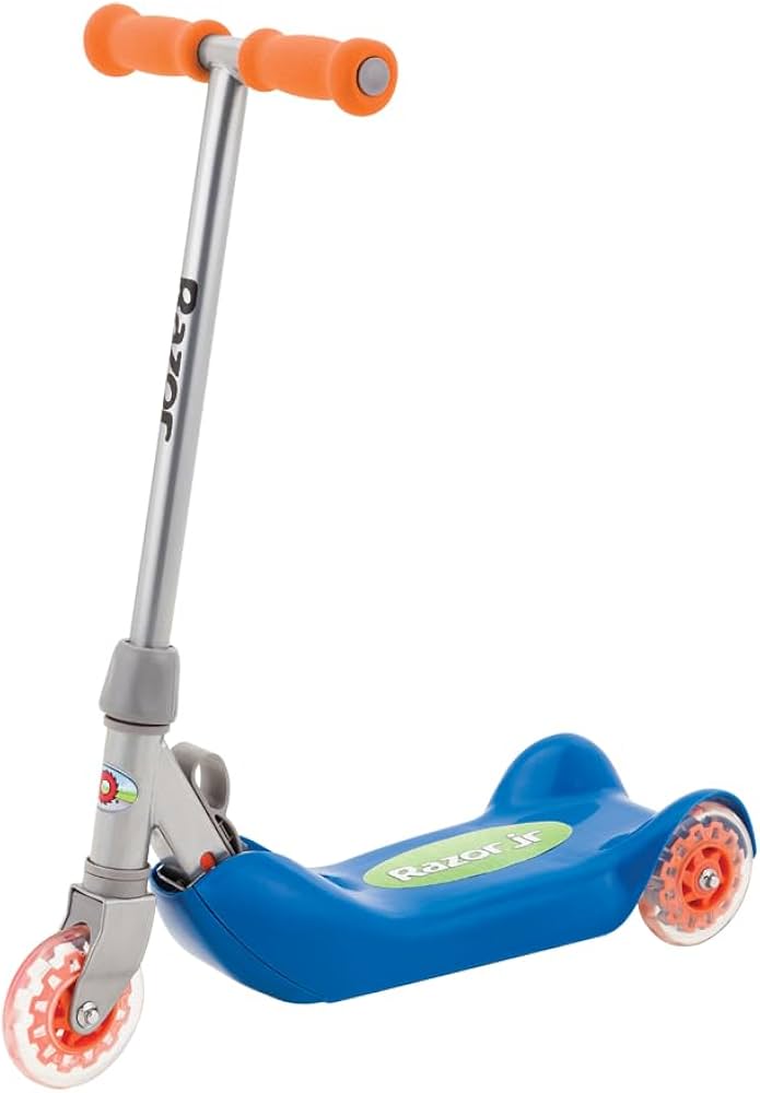Amazon.com : Razor Jr. Folding Kiddie Kick Scooter (Blue) : Sports