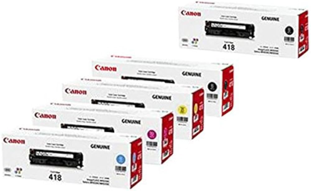 Amazon.co.jp: キャノン:カートリッジ418トナー(黒2本・青・赤・黄4色