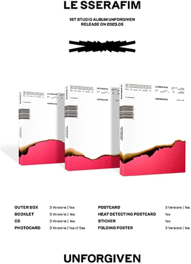 LE SSERAFIM UNFORGIVEN M2 カムバック B 7枚セット LE SSERAFIM