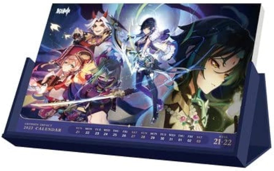 Amazon.co.jp: 原神 公式グッズ 日程表 カレンダー 予定表 2023