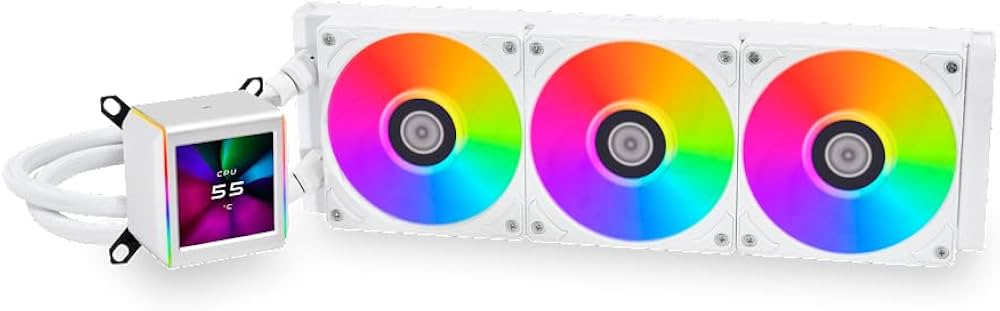 Amazon | LIANLI 水冷CPUクーラー Galahad II LCD 360 White 液晶