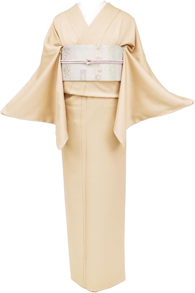 Amazon | 東レシルック 色無地 袷(あわせ) 洗える着物 お仕立て上がり