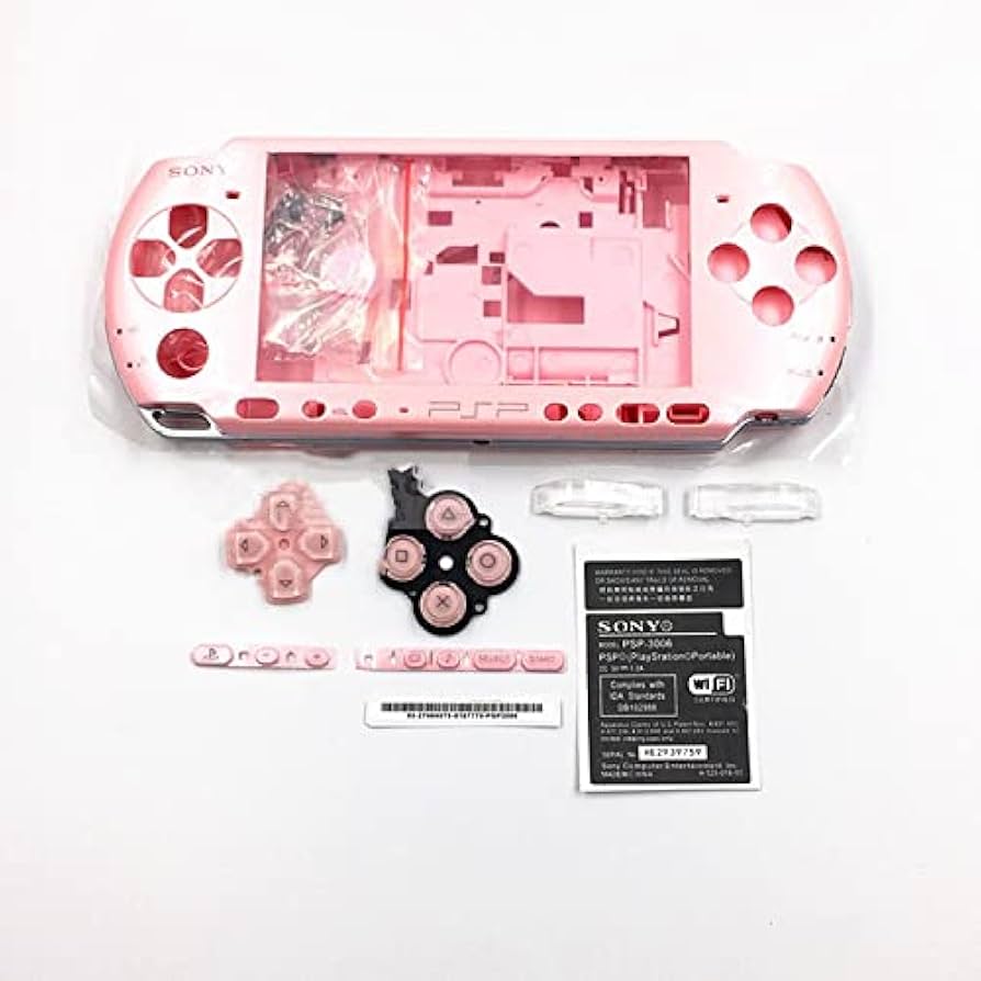 Amazon.com: JMXLDS PSP 3000 Pink Full Housing Shell Cover with