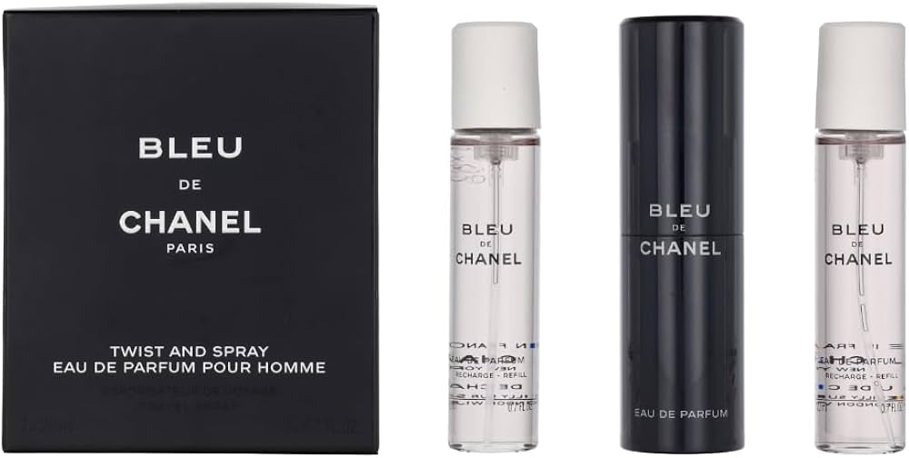 Amazon.com : Chanel Bleu De Eau De Parfum Travel Spray for Men 3 X